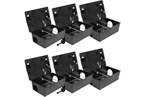Petigi Boîte a appâts Rats Souris Multi Contrôle Noir sélection Multi, Nombre:6