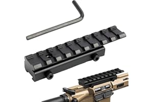 Knocery Convertisseur de Montage AR 11 mm Queue d'aronde vers 20 mm, Picatinny Adaptateur de Rail, Adaptateur de Montage, Aluminium