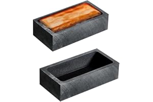 Tiamu 1 KG Graphite Ingot Mold Casting Ingot Crucible Mould for Melting Casting Refining Gold Silver Metal Aluminum Copper Brass