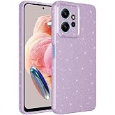 Coverzone Xiaomi Redmi Note 12 4G ile uyumlu Z-Jelly Kılıf Kamera Korumalı Simli Işılıtılı Renkli Parlak Silikon Kapak-Lila