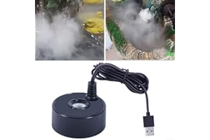 EASYBYMALL Mini fabricante de niebla, 5V USB Fountain Mister Foggers para interiores y exteriores, máquina de niebla de estanque pequeño, atomizador humidificador de aire, para estanque de fuente de agua (negro)