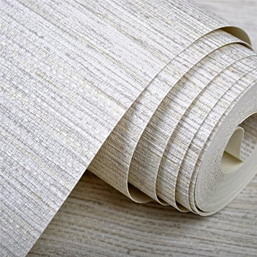 Grasscloth Gray Wallpaper Horizontal striped wall roll for bedroom background light gray/dark grey, WP34902