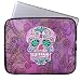 Produktbild Gifts for Dad Funny Laptop Case for Men Hipster Sugar Skull Pink Teal Blue Floral Computer Sleeve 15 15.4 Inch Soft Laptop Sleeve Fashionable Computer Case for Laptop Neoprene Waterproof Laptop Cover