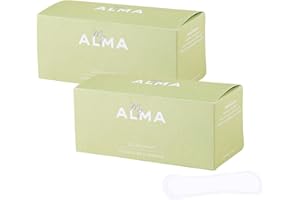 MY ALMA Protectores - Fabricados en Algodón 100% Orgánico - Naturalmente Transpirables e Hipoalergénicos - Respetan la Flora Vaginal - Ideal Para Flujo Escaso - Producto Original Fabricado en Europa