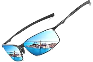 LEDING&BEST Lunettes de soleil Pilote polarisées hommes femmes Extérieur Léger Cadre métallique Pêche Golf Conduite Élégant Rétro lunettes Anti-Reflets Cat 3 CE