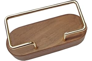 Syrvnto Porte Carte de Visite Bois Support Carte de Visite Noyer Bois Personnalisé Presentoir Carte de Visite Bureau Organisateur pour Bureau,Comptoir,Hôtels,Magasin,Réception