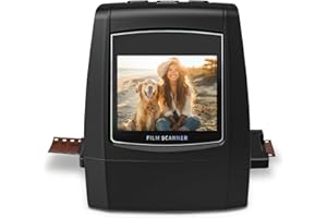 DIGITPRO Digital Film Scanner, Eigenständiger Diascanner und Negativscanner Konvertiert Negative und Filmdias von 35mm, 126, 110, Super 8 und 8mm in JPEG-Bilder, 2,4" LCD-Display