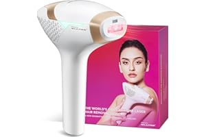 DermRays Épilation laser à diode 810 nm pour femmes et hommes, V4S pour teint 1-5, appareil à usage domestique approuvé par la FDA, système d'épilation ICE-Cooling, grand angle