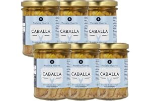 PLANETA HUERTO BONSÁI PLANETA HUERTO | Pack 6x Caballa en Aceite de Oliva Virgen Extra 190 g, Conserva Ecológica Artesanal - Caballa en Conserva Rica en Omega‑3 DHA, Fuente de Proteína Natural y Sabor Mediterráneo