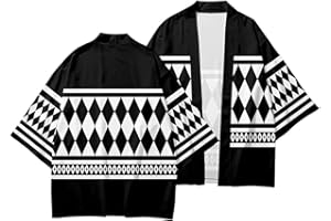 Amycute Kimono Homme Tokyo Revengers Deguisement Cosplay Costume Mikey Noir Unisexe Kimono Japonais Halloween Carnaval Cape pour Femme Enfant Ado