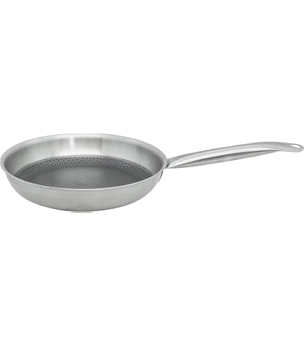 Elo Poêle Inox 24 Cm Induction - Acier Inoxydable Avec Fond Capsulé - Cuisson Parfaite Viandes Et Poissons