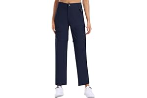 MoFiz Pantalones Trekking Mujer Zip Off Cargo Pantalón de Senderismo Verano Protección UV Exteriores Pants para al Aire Libre con Bolsillos
