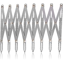 Aluminium naaidingsmeter, 1 stuk, uittrekbare naaimeter, metalen knopzoeker, verstelbare lengte, multifunctionele gordijnaccessoires voor huishouden