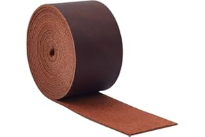 GORGECRAFT Correa de Cuero de Vaca Genuino de 2mX37.5mm de Ancho Tira de Cuero Genuino de Grano Superior Crazy Horse Cordón de Cuero de Grado AB Material de Herramientas de Cuero de Vaca Amarillo Perú