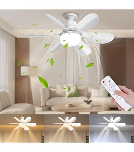 Homefire plafondventilator met verlichting G9 - stille plafondlamp met