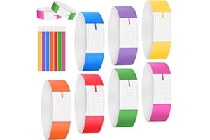 AILA 700PCS Neon Wristbands, Waterproof Paper Wristbands for Events, Disposable Wristbands Colored for Club Concert Party Supplies, 7 Colors