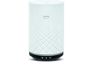 ipuro - Dyfuzor zapachowy Air Sonic elegance white - elegancki dyfuzor olejków zapachowych z funkcją interwałową i ciągłą pracy - stylowy nawilżacz powietrza z technologią światła i ultradźwiękową