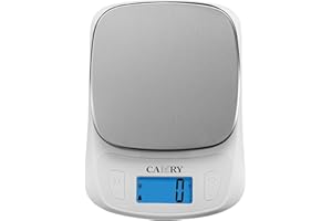 CAMRY Bilancia da cucina digitale ultra sottile Bilancia multifunzione per cottura al forno e dieta chetogenica Misurazione precisa della graduazione in lb oz ml- BIANCO/Acciaio inossidabile