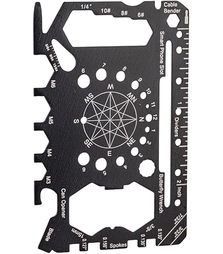 Lever Gear Toolcard Pro - 40 In 1 Credit Card Multitool. Slim, Minimalist Survival Card Wallet Tool Card. Tsa Approved Multitool. (Silver No Clip - View #9