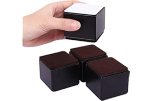 AIRUJIA 5 cm Rehausseurs de Meubles, 6 cm de Longueur Rehausseurs de Lit, Peut Soulever 5 cm pour Canapé, lit et Armoire, Carré Noir