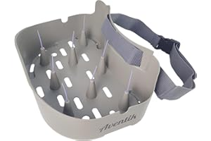 AVENTIK Fly Line Basket Authentic Danish Fisker Design Fishing Stripping Basket Ergonomic Smooth Curved Super Light Tangles with Silicone Spike for Line Tray