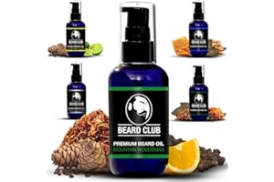 BEARD CLUB Huile de Barbe Parfumée de Qualité Supérieure - Mountain Woodsman 100ml - Soin Revitalisant pour la Barbe 100% Naturel Pour une Barbe Toute Douce sans Pellicules ni Démangeaisons et Pousse plus Rapid