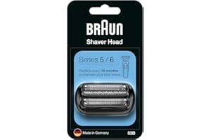 N2 ELECTROITALY Braun Series 5, Rasoio Elettrico Barba, Testina di Ricambio, Compatibile Con I Rasoi Series 5 e Series 6, Rasatura Profonda e Delicata, Uso a Secco o Sotto Acqua, 53B Nero