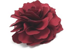 Meilliwish Camelie Fiore Clip di capelli pin spilla(rosso scuro)(A74)