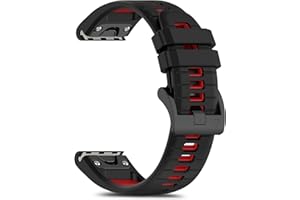 RoYiio Silikonowy pasek do zegarka Garmin QUICKFIT 22 mm/26 mm, miękki, oddychający, regulowany, sportowy pasek kompatybilny z Garmin Fenix Quatix 6X 7X Pro MARQ Approach S62 S60