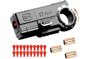 OBEST Fidget Spinner Toy Guns for Adults, Rotating Metal Fidget Toys Guns Shooting, Portable Alloy Fidget Toy to Relieve Stress, Anxiety, Office Desk Toys, Black