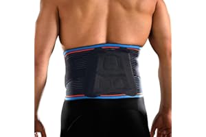 Thuasne Sport - Ceinture de Soutien Lombaire - Lombalgie, Entorse Discale/Lombaire, Mal de Dos - Baleines Dorsales et Abdominales - Indice de Maintien 3/3 - Dispositif Médical CE