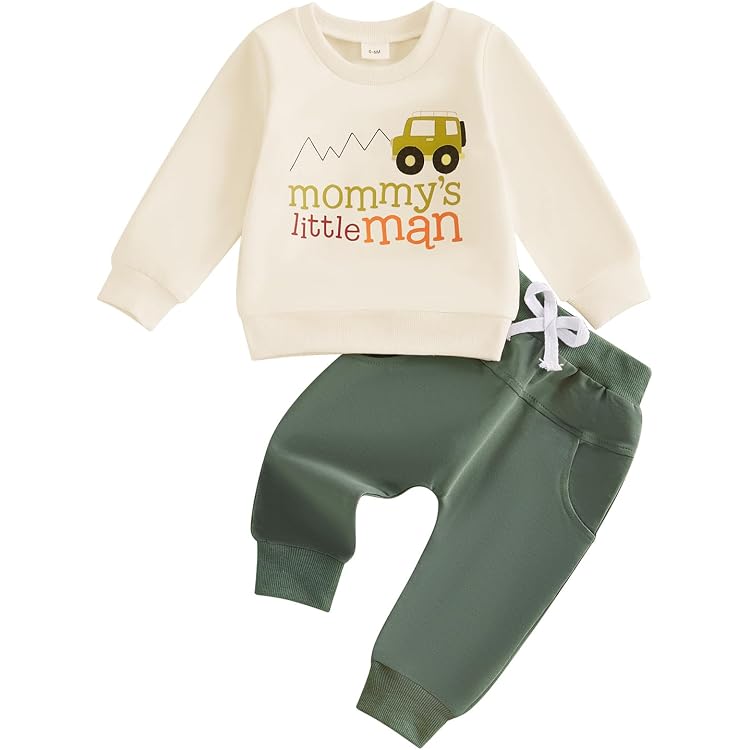 Survêtement 2 Pièces Bébé Garçon - Sweat Manches Longues + Pantalon élastique, Pour Automne/hiver