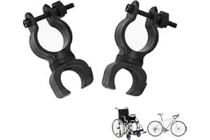 MNIIMALUXE 2 Stück Stockhalter für Rollator,Stockhalterung,Krückenhalter für Rollstuhl,Universelles Krücken Zubehör,Krückenständer 360 Grad Drehung,Halterung für Rollstuhlkrücken,Mobilitätsroller,Drive,Walker