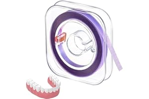 HBERCAI 1 Volúmenes de Papel de Lija Dental Morado,50μm Papel de Tiras de Pulido Dental para Limpiar los Dientes Herramientas de Cuidado Bucal,Pulido de Eliminador de Sarro Humano,Cinta Dental-4 mm x 6 m