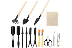 CQQNIU 15 Pieces Garden Tools, Mini Grow Tools, Portable Grow Tools, Garden Accessories, Garden Care Supplies