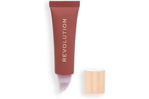 REVOLUTION BEAUTY LONDON Makeup Revolution, Juicy Peptide Lip Balm, Hydrating Lip Balm with Sheer Colour, Infused with Vitamin E & Peptides, Nude Latte, 8ml