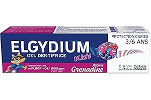 Elgydium Kids Gel de Pasta de Dientes Protección Contra la Caries 3/6 Años 50 ml - Granadina