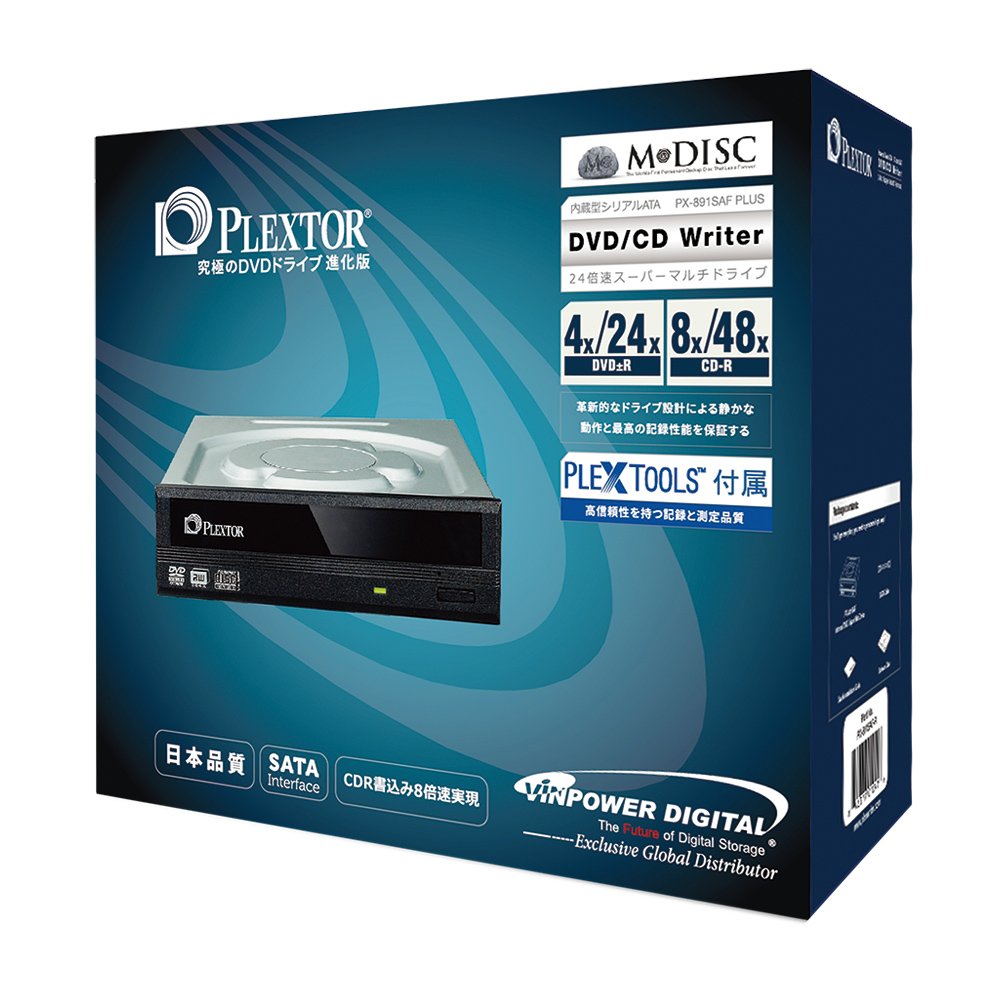 Plextor 24X SATA DVD/RW Dual Layer Burner Drive Writer Black Optical Drives PX-891SAF-PLUS-R (Retail)