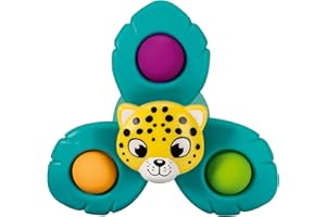 Ravensburger 4868 Play+ Pop-it Spinner: Leopard, Saugnapf-Spielzeug, Silikon-Spielzeug, Baby-Spielzeug ab 6 Monate
