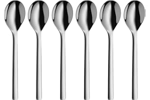 ‎WMF WMF Nuova Tee-/ Kaffeelöffel Set 6-teilig, 13,5 cm, Teelöffel Cromargan Edelstahl poliert, Dessertlöffel glänzend, spülmaschinengeeignet
