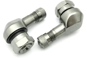 FELGENFACTORY 2 valvole ad angolo in alluminio per moto, colore grigio antracite, 11,3 mm