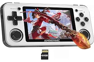 AIRUIDAS RG351P Handheld Game Console,Plug & Play Video Games Supports TF Extend 256GB , Portable Game Console 3.5 Inch IPS Screen Double 3D Rocker Supports 3.5mm Sound Headphones