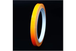 Finest Folia 10m tira decorativa autoadhesiva para coche moto barco modelismo bicicleta muchos colores y anchos para la artesanía (Naranja neón, 6mm)