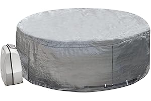 YUJHON Thermal Hot Tub Cover, Large Round Outdoor Spa Cover Protector for Outdoor (196cm x 71cm)