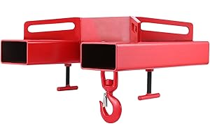 MosaicAL 3 Ton Forklift Lifting Hook 6000 LBS Capacity Lift Truck Fork Hoist Swivel Hook Mobile Crane Forklift Attachments (3000Kg)