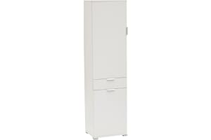 MeMi Me401BIA Armadio, Legno, Bianco, 36.5x45x174 cm