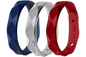 WTGID Braccialetto antistatico da polso, elimina il braccialetto statico in silicone, elimina il corpo statico, braccialetto per migliorare il sonno, cinturino da polso unisex, 3 confezioni.