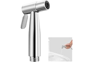 THIREI Bidet Handbrause, Edelstahl WC Duschkopf, Waschbeckenbrause für Reinigung von Toiletten, Badezimmern, Haustieren und Körperpflege, Edelstahl