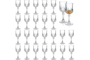 Soopiiso Cordial Lot de 24 verres à shot avec tige/tequila/sherry Transparent 50 ml