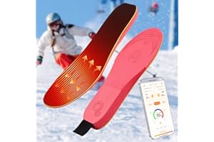 ‎EAGERMINDS 35-46 App-Steuerung Beheizbare Sohlen, Heizsohlen für Schuhe mit Akku, 3 Temperaturstufen Einstellbar, Zuschnittfähig, Thermosohlen für Camping Ski Jagd Wandern